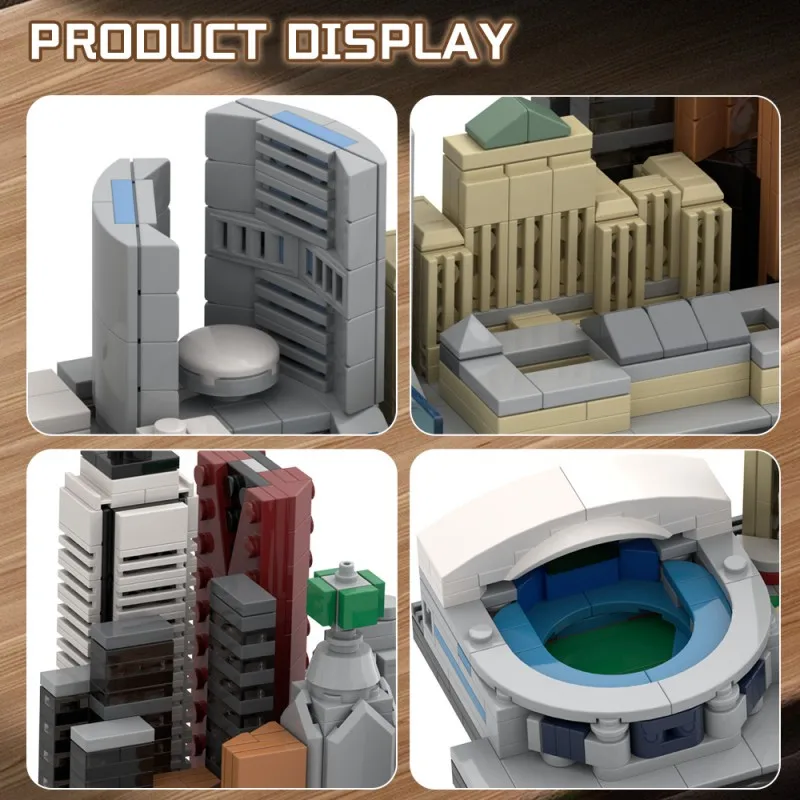 MOC Toronto Skyline bloques de construcción ciudad punto de referencia arquitectura modelo Street View ladrillos DIY montaje juguetes niños regalo de Navidad
