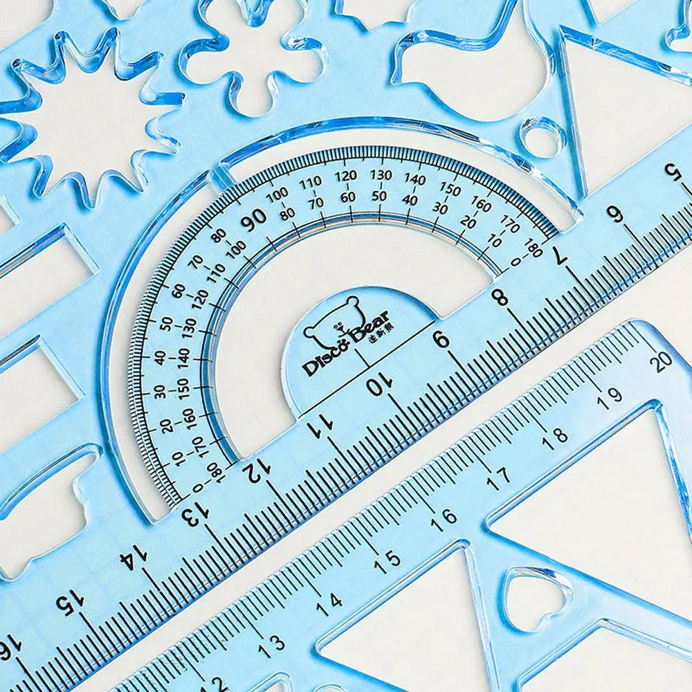 Geometric Drawing Template DIY Puzzle Template Rulers Drafting Supplies Drawing Ruler Mathematical Geometry Wavy Line Ruler view 5