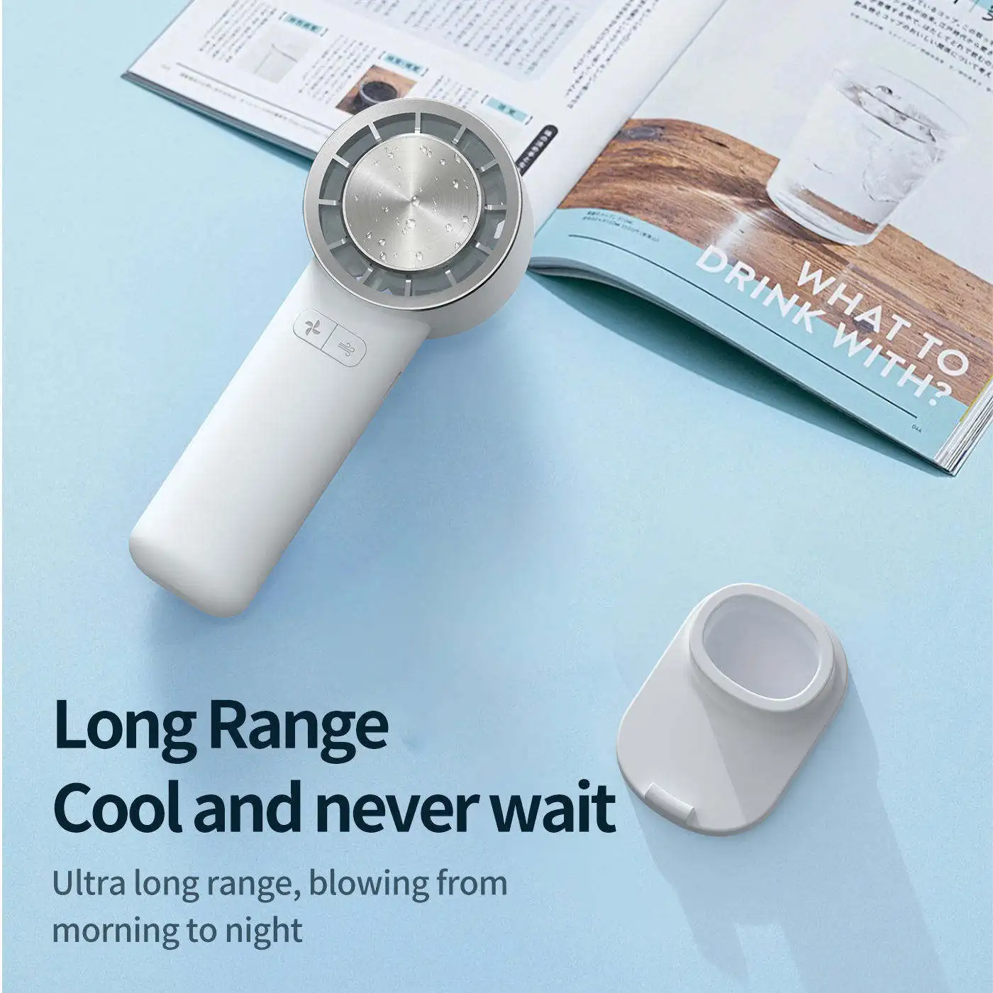 USB Handheld Fan Portable Bladeless Mini Fan Personal Small Hand USB Rechargeable Lash Fan for Travel/Makeup/Eyelash/Outdoor