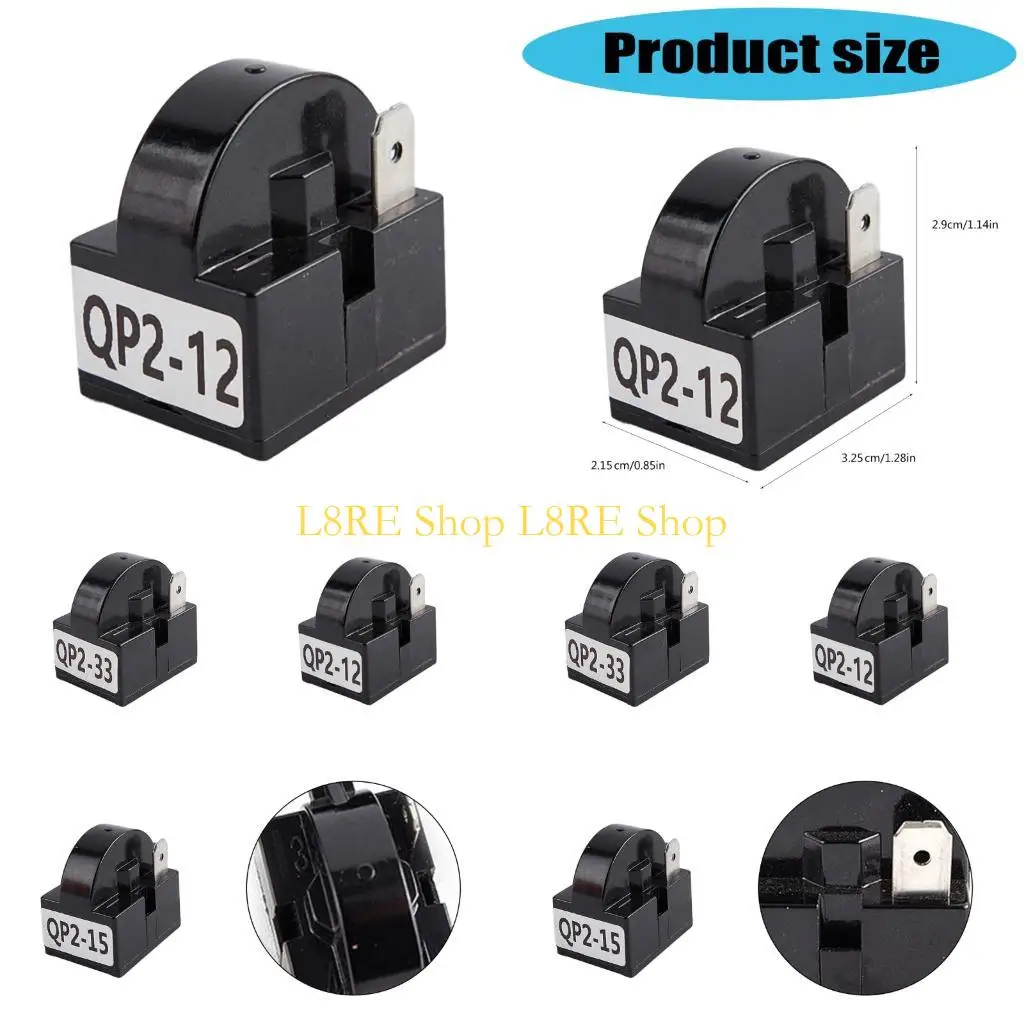 L8RE 냉장고 피팅 냉동고 PTC 스타터 열 보호기 QP2-12 QP2-22 QP2-33 압축기 활성화 설치