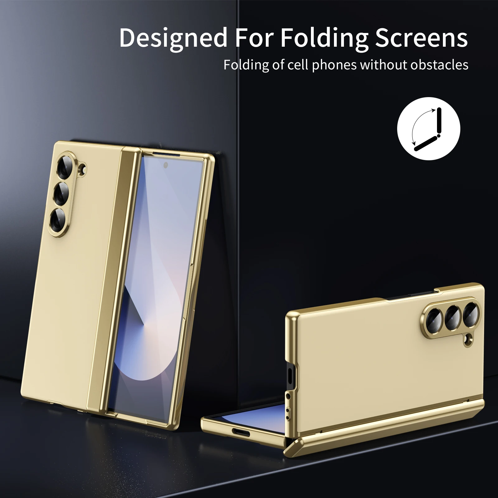 

For Samsung Galaxy Z Fold 6 fold 5 fold 4 fold 3 electroplating Matte Folding Shockproof Protection full Cover all inclusive