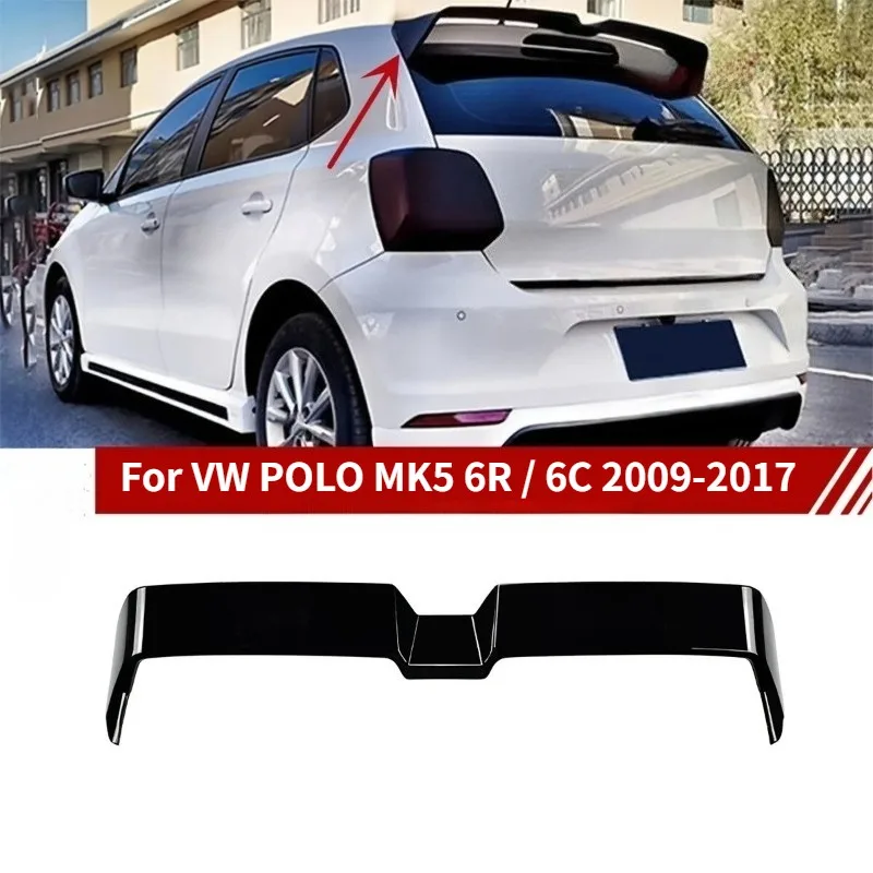 

Задний багажник, спойлер на крышу, крыло для VW POLO MK5 6R 6C 2009-2017 | Глянцевый черный АБС-материал, обработка полированной поверхности