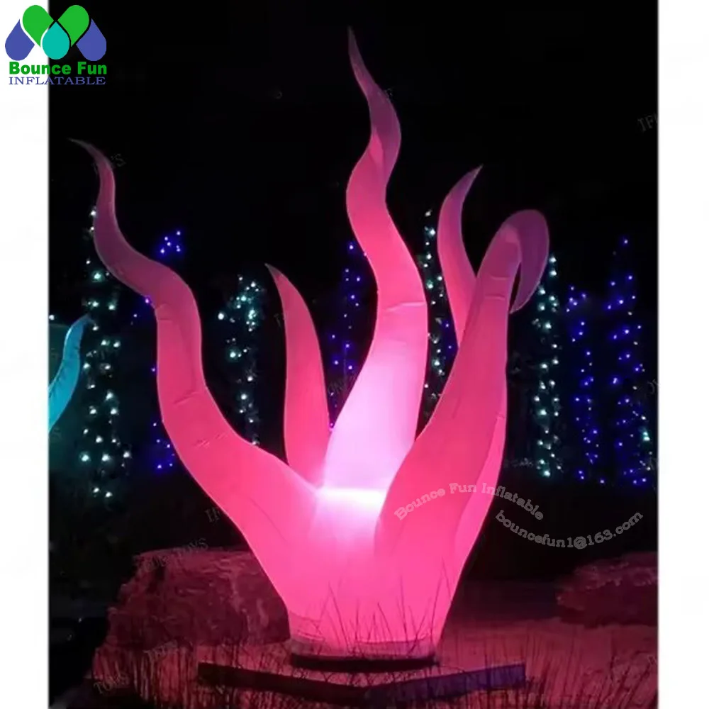 

Charming Inflatable Seaweed Decorations Led Lighting Pillar Column Sea Plants Inflatable Tusk Tree For Stage Decoration