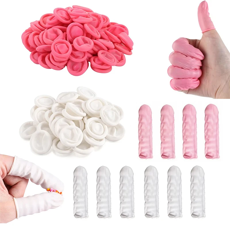 100/200PCS Disposable Finger Cots Dust-proof Anti Slip Multi-purpose Durable Finger Cots Beauty Hairdressing Tattoo Tools