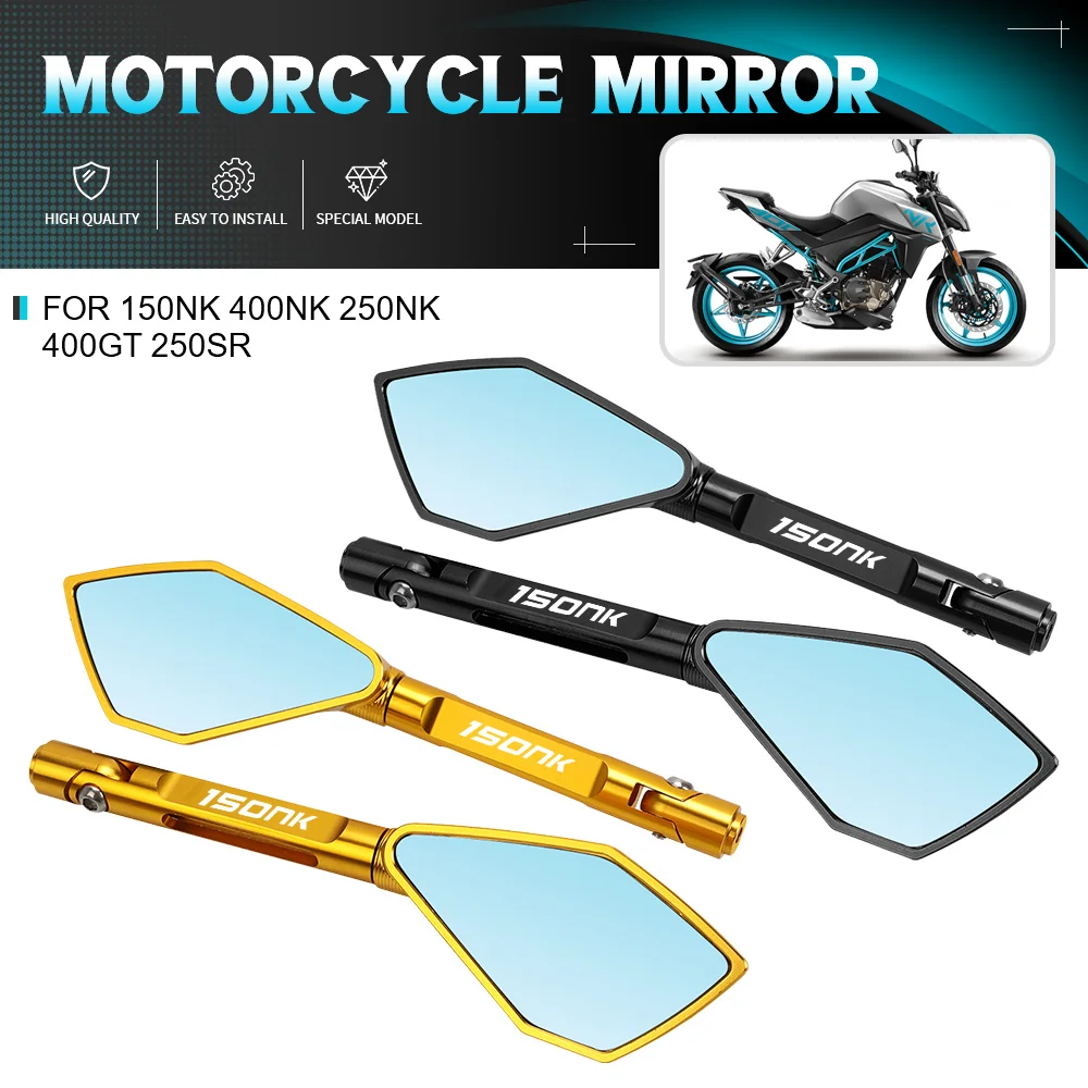 Adjustable Motorcycle Handlebar Rearview Rear View Mirror Side Mirrors Accessories For CFMOTO 150NK 400NK 250NK 400GT 250SR