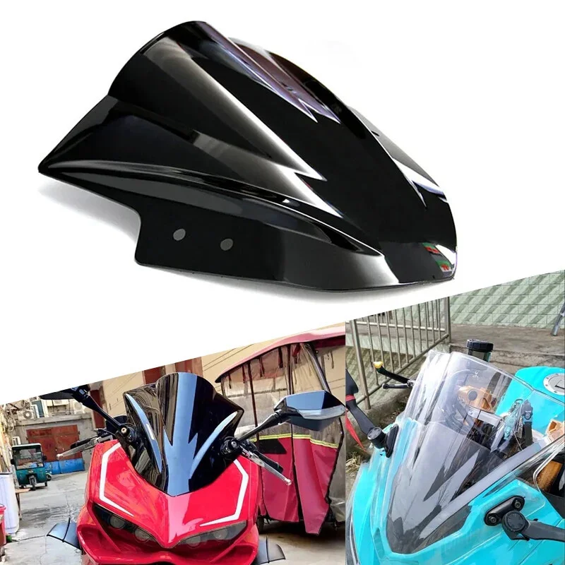 Parabrisas de motocicleta para Ninja KAWASAKI 250 300 2013-2016 2017 negro/transparente accesorios de parabrisas de motocicleta Deflector de carenado