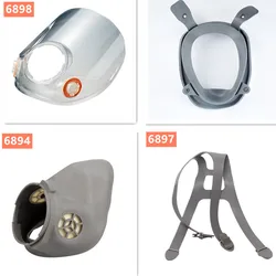 6898 Ekran 6897 Kafa Bandı 3 M 6700 6800 6900 Gaz/Toz Maskesi Değiştirilebilir 6894 Kimyasal Solunum Cihazı Buğu Önleyici Kalkan için Aksesuar