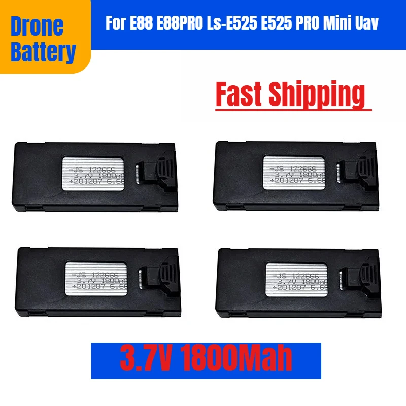 

3,7 В 1800 мАч RC Drone Батарея Аксессуар для E88 E88PRO Ls-E525 E525 PRO Mini Uav Батарея для дрона Специальная радиоуправляемая часть