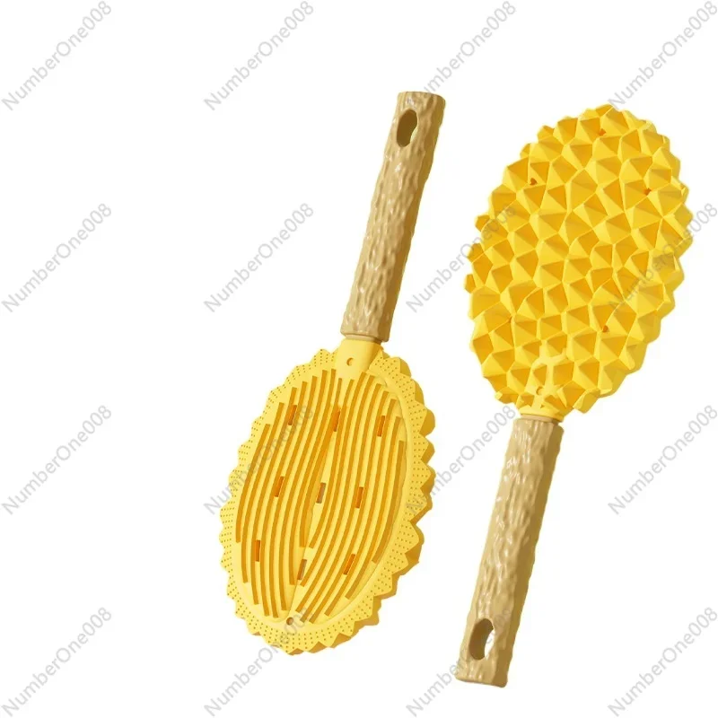 Durian Cat Grooming Brush-Deshedding & Massage 2-in-1,Soft Silicone Teeth, Removes Loose Fur,Anti-Static,Easy Clean for All Cats