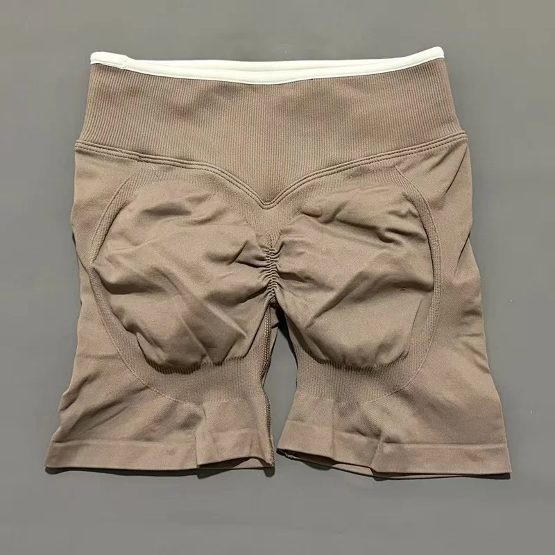 HISTELLO Ignite Sculpt Scrunch Shorts für Damen, Nahtlose Niedriggeschnittene Scrunch-Shorts mit Po-Lifting-Effekt, Sexy Gym Yoga Fitness Workout Biker-Shorts – Detail 22