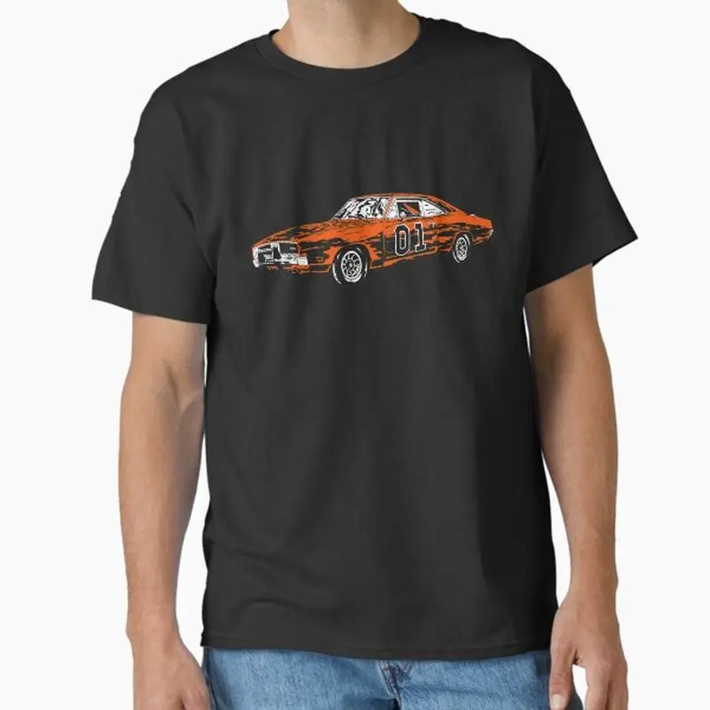 Retro Dukes of Hazzard Vintage Hazzard County Racing Graphic T-Shirt General Lee 01 Muscle Car Tee Classic 80s TV Fan Gift Tops