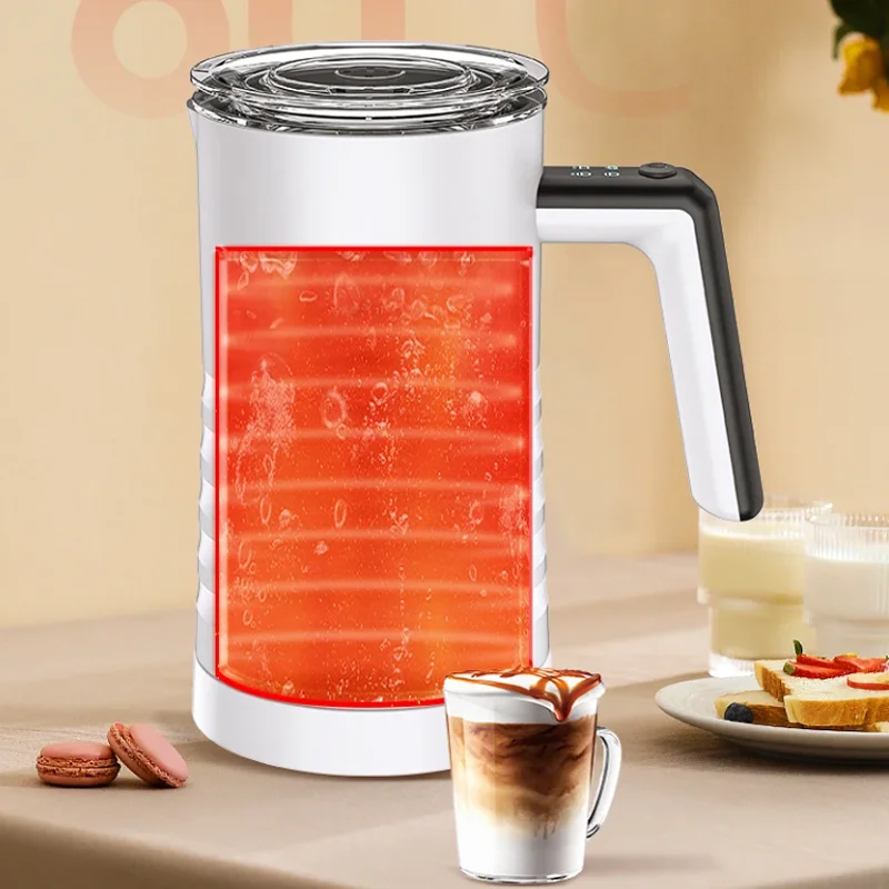 

Electric Milk Frother 110V/220V 4-in-1 Auto Stainless Steel Coffee Milk Foamer Machine with Heating Steamer Function