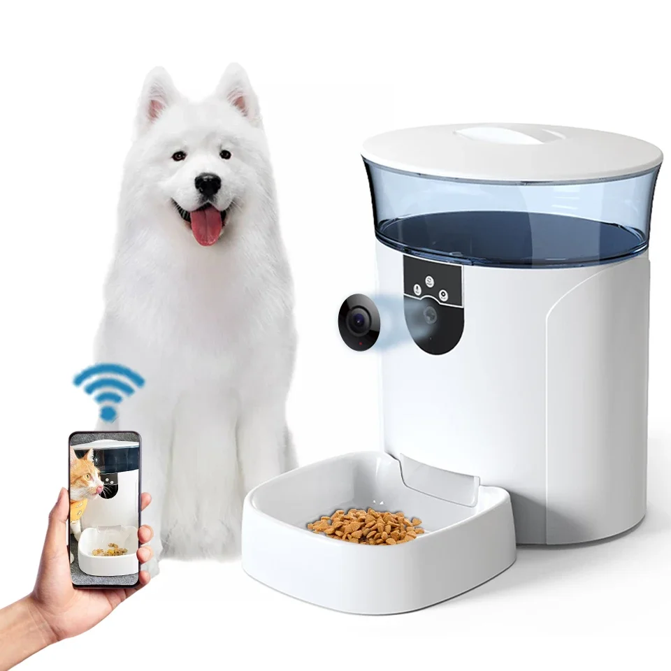 Factory cat food dispenser dog smart pet products video automatic pet feeder wi-fi