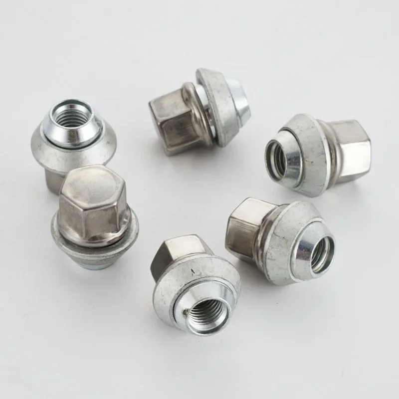 M12x1.5 Wheel Lug Bolts for Volvo C30 C70 S40 V40 V50 Wheel Hub Studs 10.9 Grade Alloy Steel Rim Screw Nut Caps Set