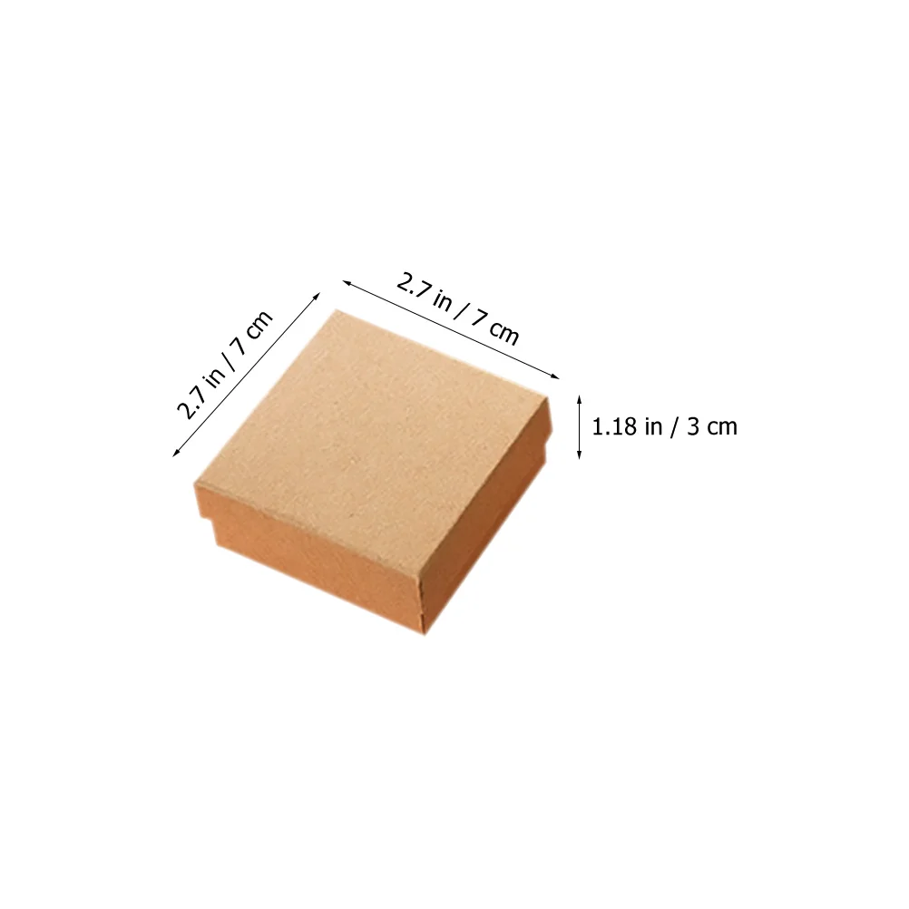 

TENDYCOCO 6Pcs Jewelry Box Travel Storage Case for Earrings Light Brown Cardboard Organizer