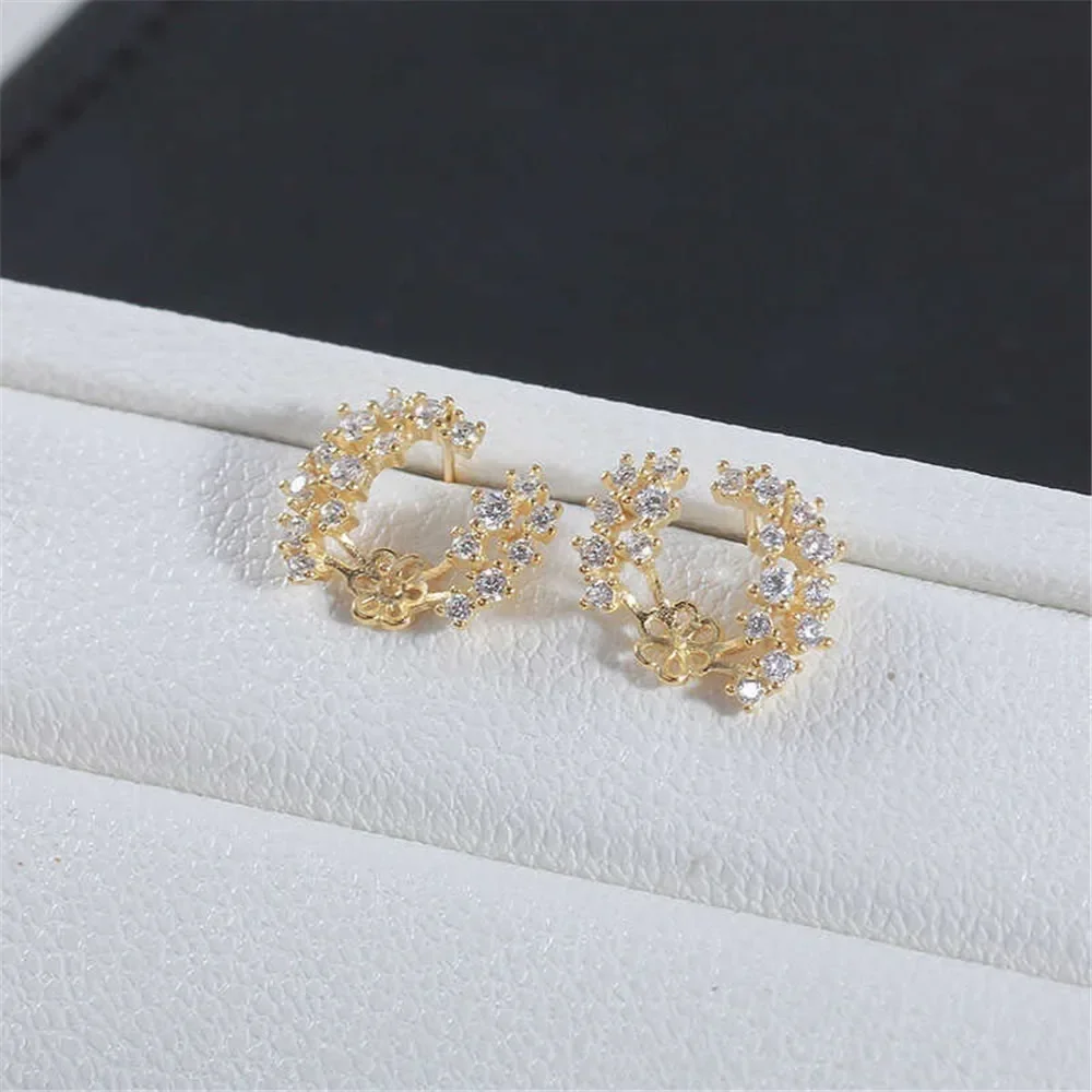 S925 Sterling Silver Pearl Earring Settings DIY Jewelry Making Supplies Blank Earring Posts for Handcrafted Accessories No Pearl