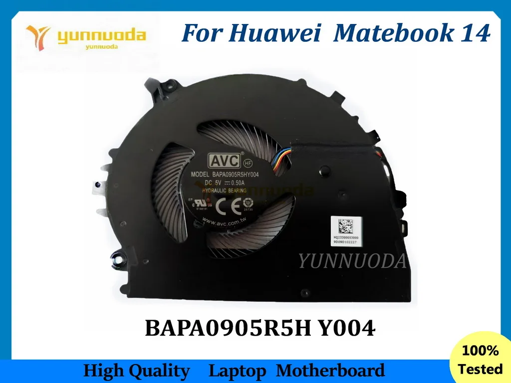 BAPA0905R5H Y004 for Huawei Matebook 14  KLV-W19 W29 KLVC-WFE9L laptop CPU fan   Tested good