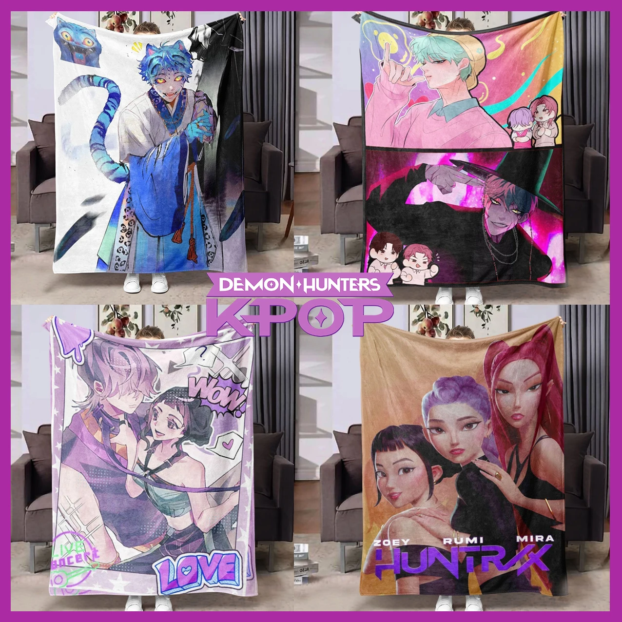 

Хэллоуин Kpop охотники на демонов фланелевое одеяло ковер Acg милый мультфильм чехол для дивана для кемпинга подарок Рождество зима теплая простыня