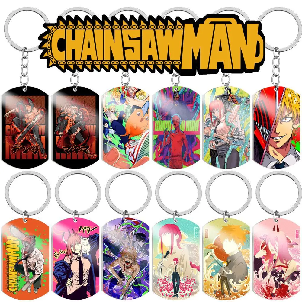 Anime Chainsaw Man Denji Pochita Makima Hayakawa Aki Power Cosplay Metal Alloy Key Chain Keychain Pendant Prop Accessories Gift