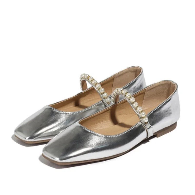 

2024, весенние новые женские балетки на плоской подошве в стиле ретро, модные кроссовки с квадратным носком, женские повседневные туфли Мэри Джейн с открытой пяткой, дизайнерская обувь