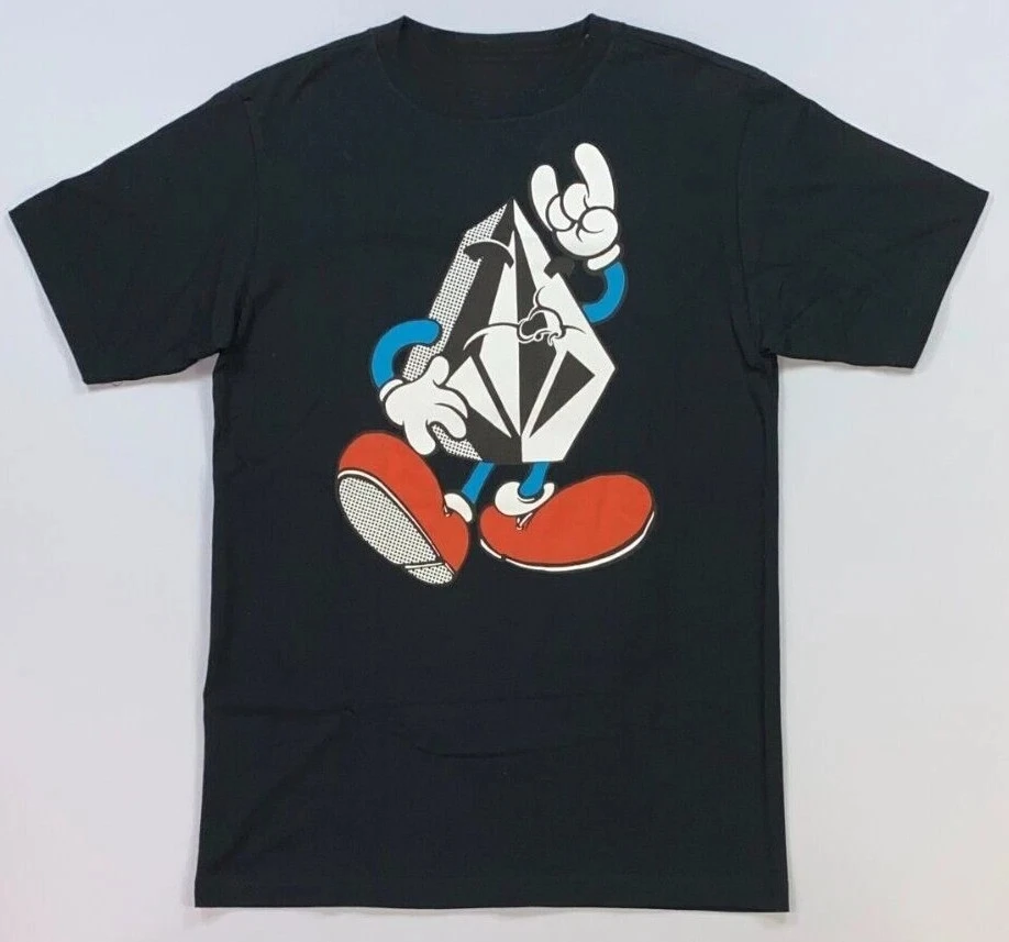 Fit Men's Volcom Short Sleeve Cotton T-Shirt High-end Luxury Unisex Style Both of Men and Women