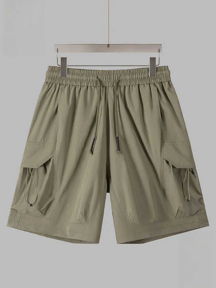 

Мужские дышащие тонкие рабочие брюки Paul Frank из ледяного шелка, быстросохнущие, длиной до колена, летние повседневные брюки свободного кроя для молодежи