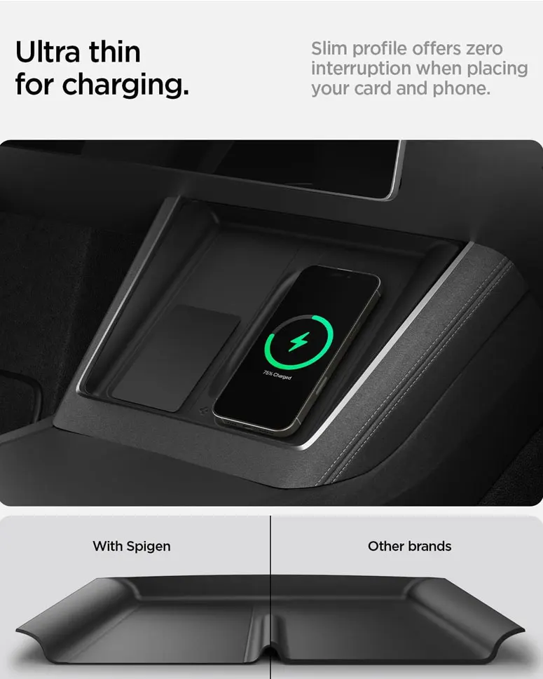 Ultradünne kabellose Ladestation [Freie Ladefläche] Schützende Silikonmatte für Tesla Model Y/YL Juniper Model 3 – Detail 8