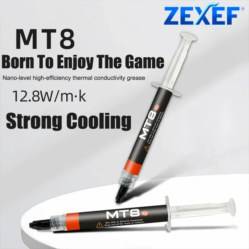 Thermal Paste Sealant MT8 MT7 4/2/1g 12.8w/m.k for CPU GPU Grease Cooling Lamps Silicone Printer Elbow Adhesive Heat-sink