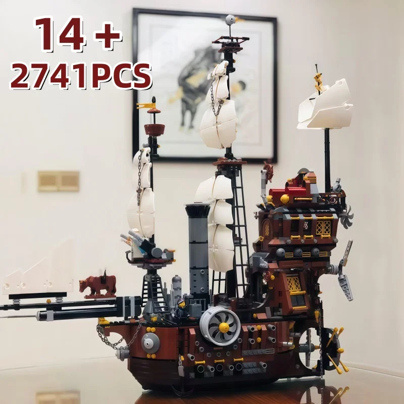 

NEW 2741PCS In Stock Educational Assembly Model Toys 70810 Pirate Ship Sea Cow Ship Blocks Brick Adult Birthday Party Gifts