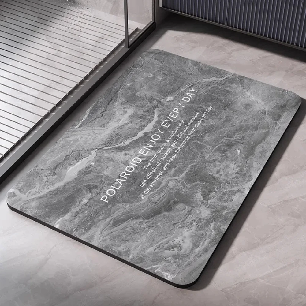 Diatomite Bath Mats Bathroom Absorbent Anti Slip Floor Mat Foot Carpet Quick Dry Shower Toilet Rug Doormat Washable