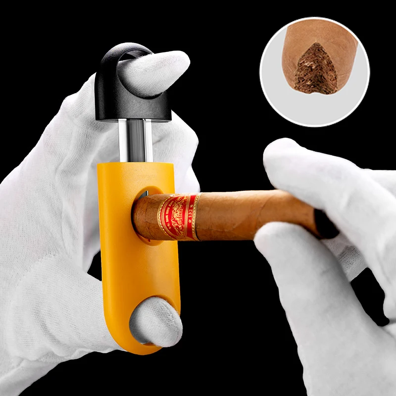 

Cigar Cutter Pocket V-Cut Sharp Cigar Scissors Guillotine Portable Travel Cutting Round Punch Cigar Accessories