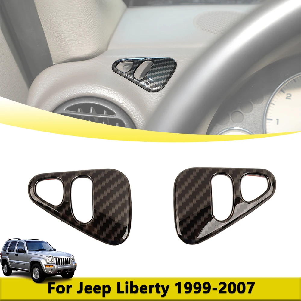Car Center Console Air Conditioning Vents Outlet Decoration Cover for Jeep Liberty 1999-2007 Interior Accessories ABS Mouldings