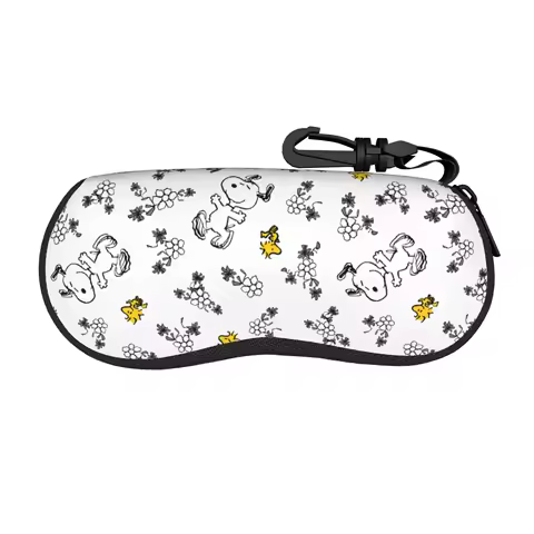 Casual Snoopys Woodstock Flower Pattern Glasses Case Men Women Travel Box Eyewear Protector Small Eyeglasses Box