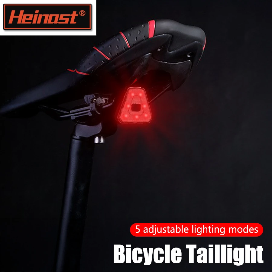 Bike Rear Tail Light USB Rechargeable Red LED Bright Warning Taillights Fit on Any Bicycle Easy To Install for Cycling Safety