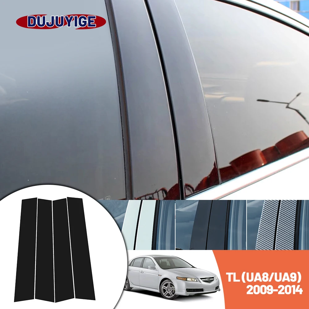 

Bright black carbon fiber door and window B C Pillar sticker suitable For Acura TL UA8 UA9 2009-2014 2010 2012 2013