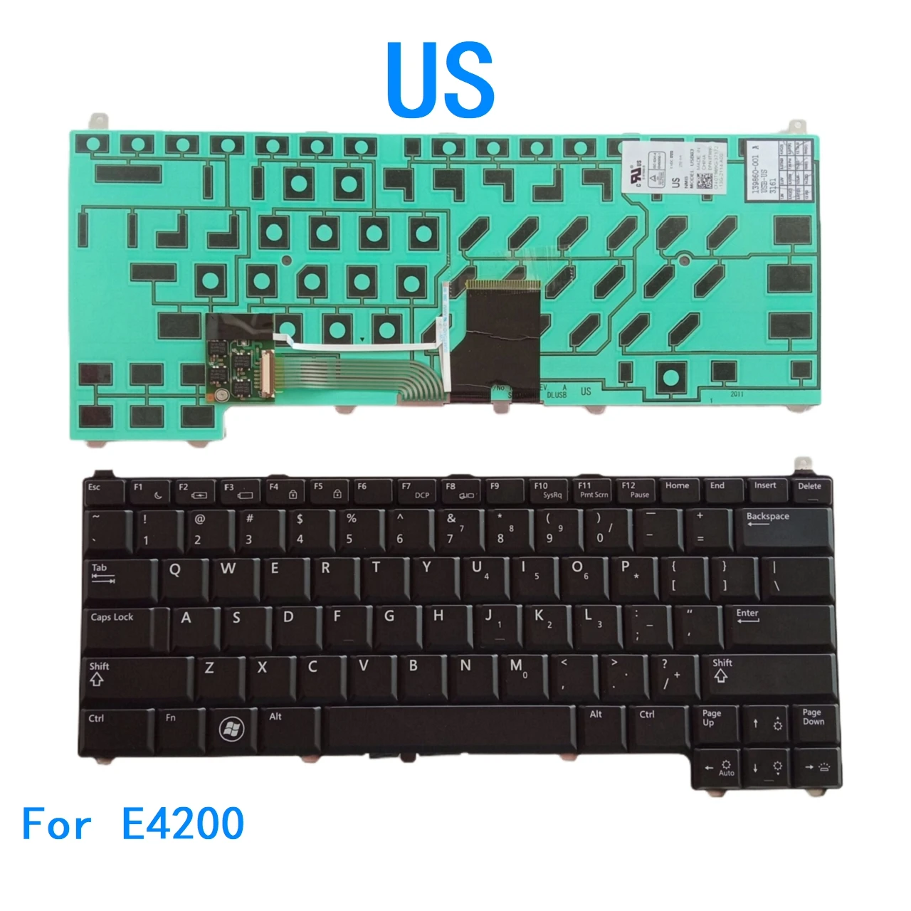 Nuevo teclado retroiluminado en idioma estadounidense para Dell E4200 Notebook PC teclado de repuesto