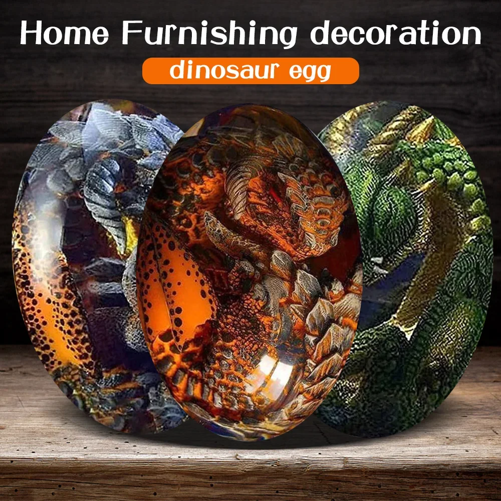 Dinosaur Egg Resin Statue Garden  Decoration Lava Dragon Crafts Sculpture Desktop Ornament Collection Home Office Decor NEW