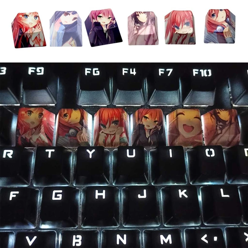 DN59 1PC PBT Sublimation Mechanical Keyboard Keycap Height for Key Cherry Prof