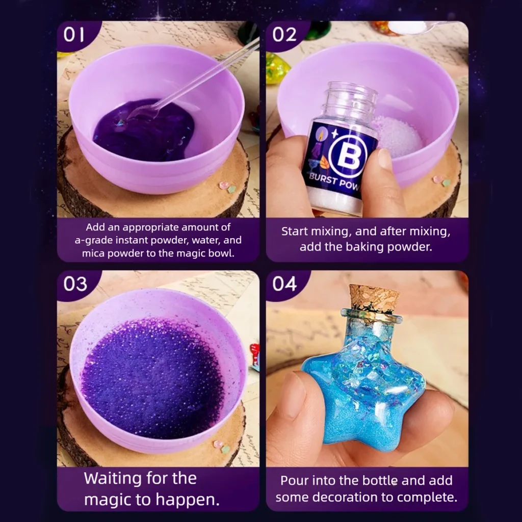 Kleiner Zauberer-Zaubertrank, Kinder-DIY-Zauberspielzeug, Kreative Experimente DIY-Dekorationsspielzeug Geschenk für Weihnachten/Geburtstag/Halloween – Detail 5