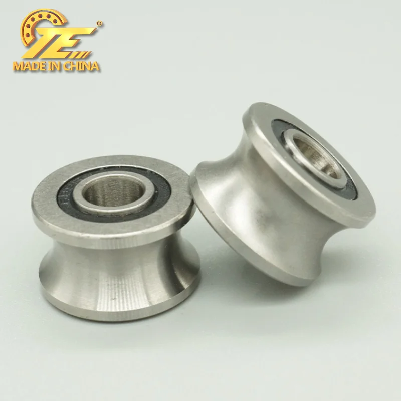 SG25 U Groove Deep Groove Ball Bearing Size 83014 Double Row Sealed Track Guide Wheel Bearing High Load Chrome Steel Bearing