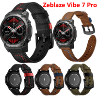 Quick Release Leather Watchbands for Zeblaze Vibe 7 Pro/Vibe 7 Lite Casual Belt Smart Watch Strap Soft Bracelet Wrist Watch Band