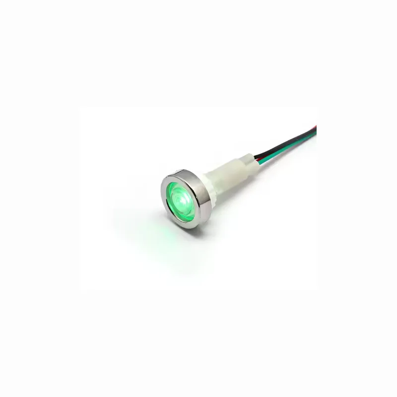 106V 20mA White & Red Coffee Machine Panel Indicator Light with Wire Leads