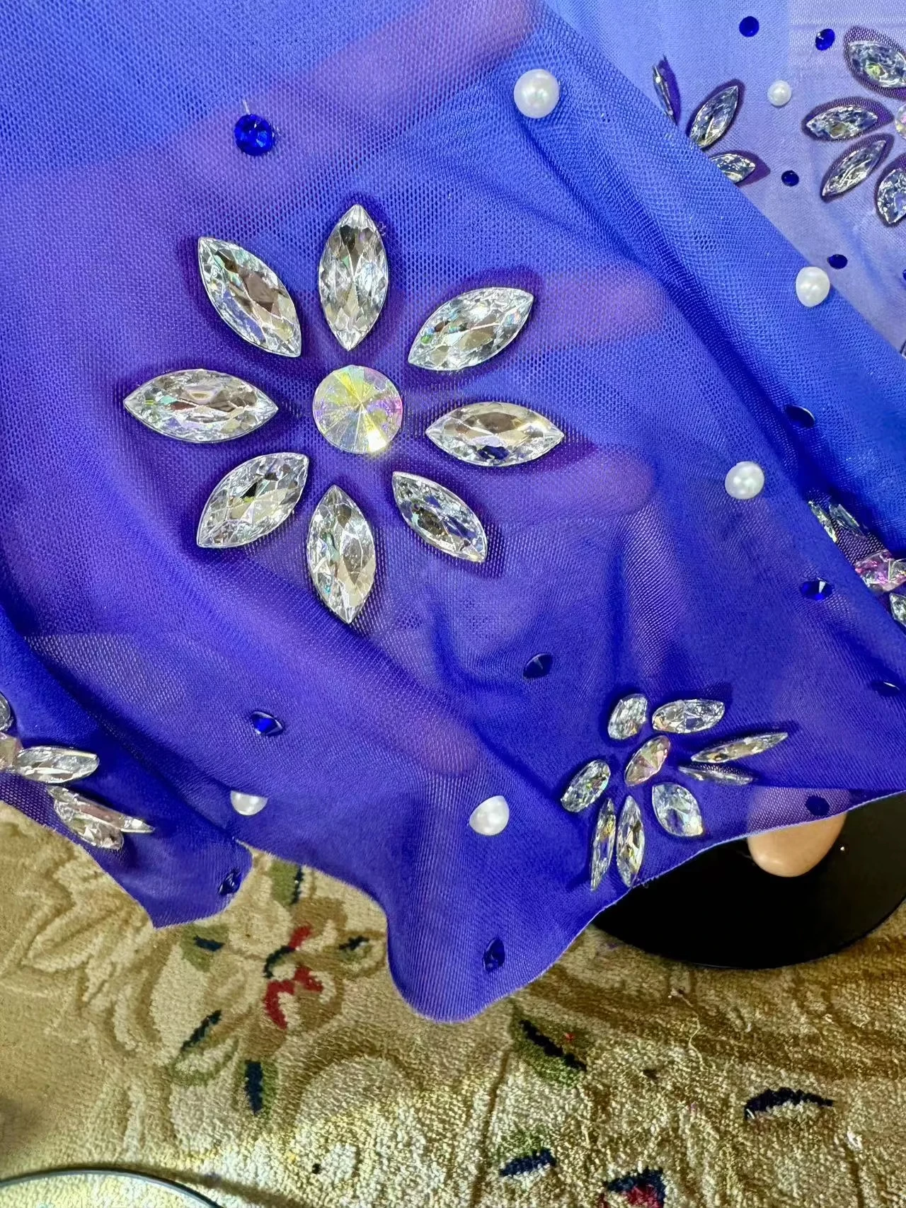 ZD Sequin Maxi Women's Evening Dress Birthday Party Gowns Pageant Rhinestone Prom Dress