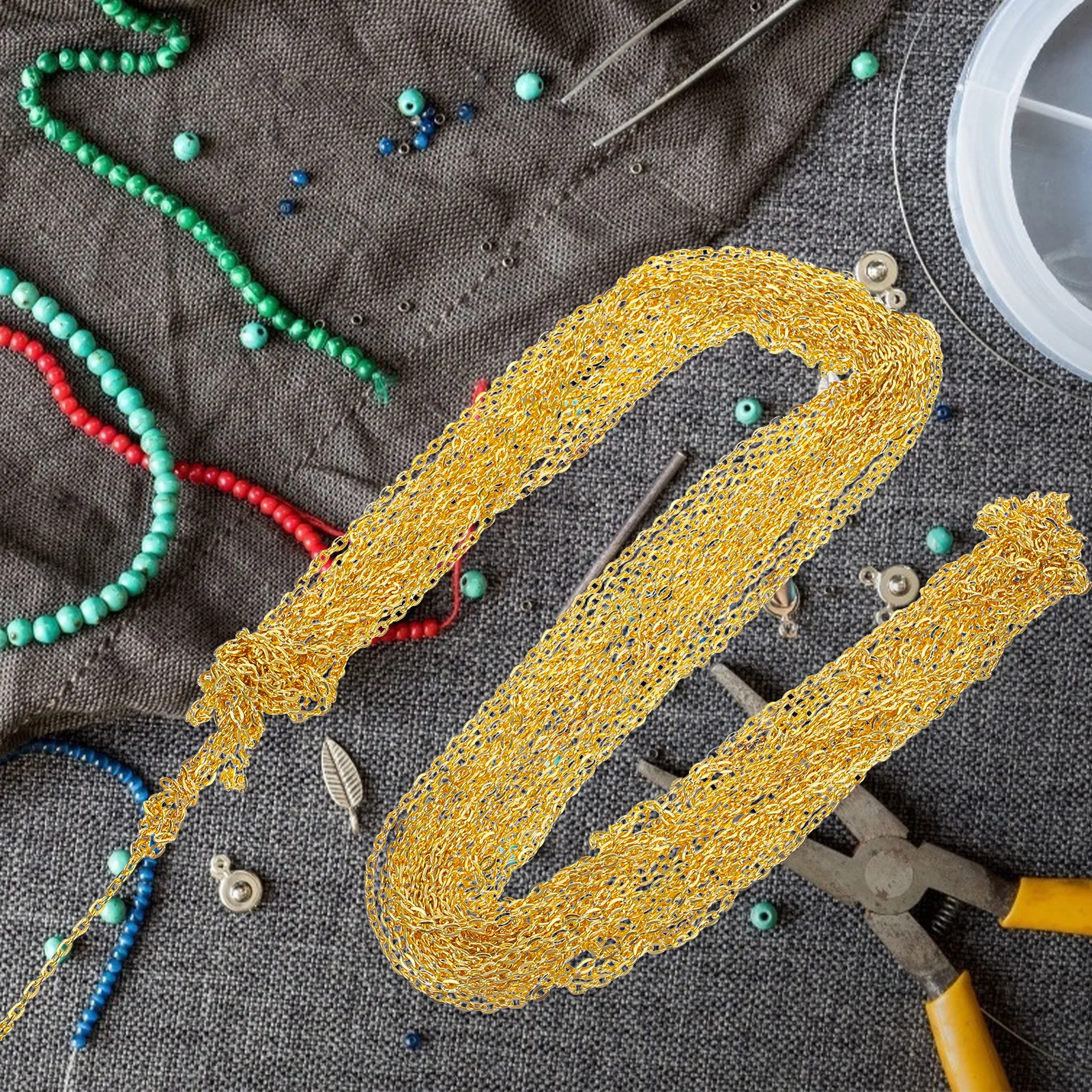 

2 Bags Chains Safe Durable Jewelry Chains for Necklace Bracelet DIY Jewelry Making Supplies Necklace Making Supplies