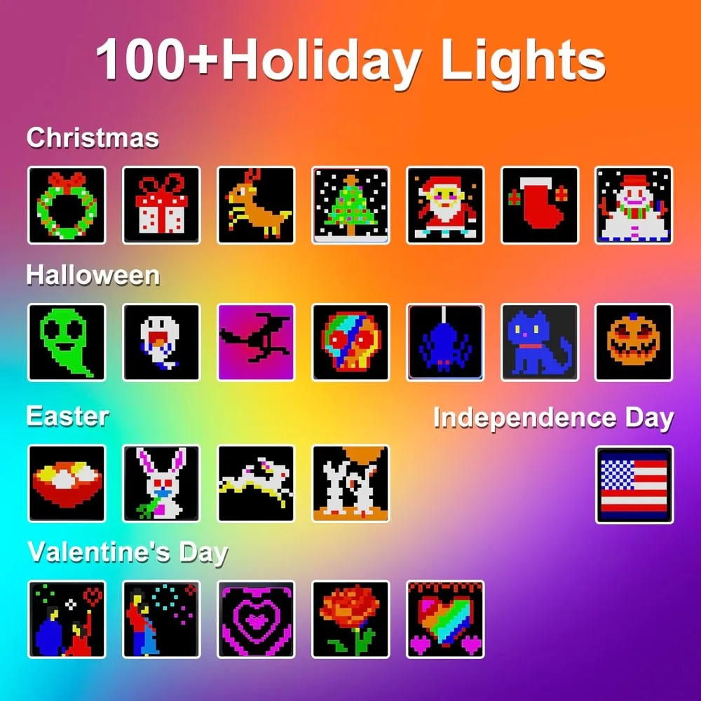 9.9FT 400LED Smart Curtain Lights Smart LED Curtain String Lights Outdoor Remote APP Control for Home Party Christmas Decor