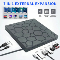 7 in 1 External CD/DVD Optical Drives USB 3.0 Type C Portable DVD Player CD Burner Disk Drive Reader Writer for Laptop Desktop