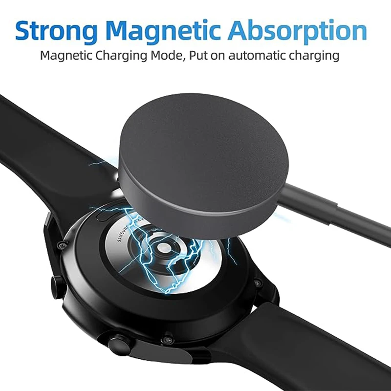 Charger For Samsung Galaxy Watch 6 Classic Watch 5 Pro Watch 4 Classic 3 Active 2 1 USB C Magnetic Charger Fast Charging Dock