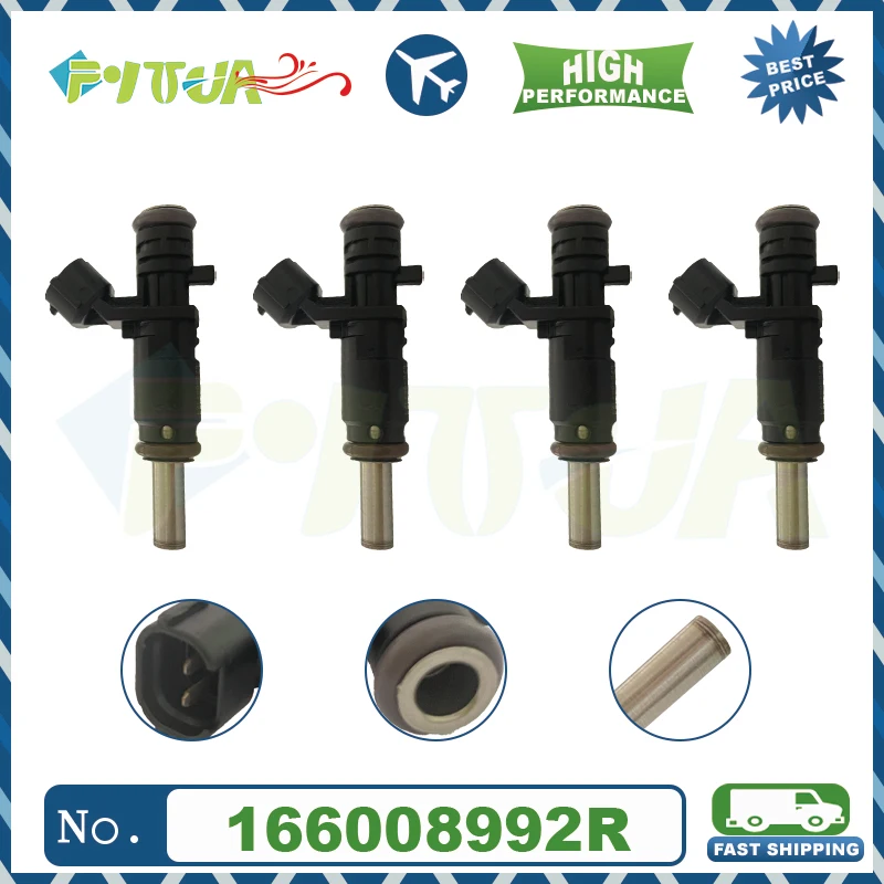 

4PCS Fuel Injector 166008992R For H4M 1.6L MEGANE IV DUSTER QASHQAI Renault 2.0L 16600-8992R H8201488661