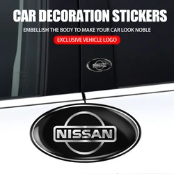 black/silver Car stickers Oval sticker cover Decals Badge Emblems Stickers For Nissan Nismo Micra Qashqai Altima Maxima Sentra