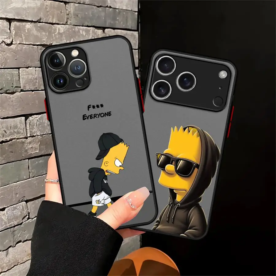 Funda Protectora para Teléfono con Diseño de los Simpson para iPhone 17 Pro Max XS XR 15 Air 12 11 16 Plus 14 7 8 SE 13 Mini